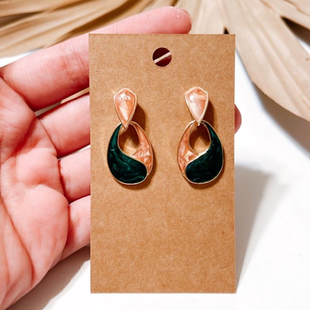 Geo dangle  earrings  S288 - Picture 2 of 4